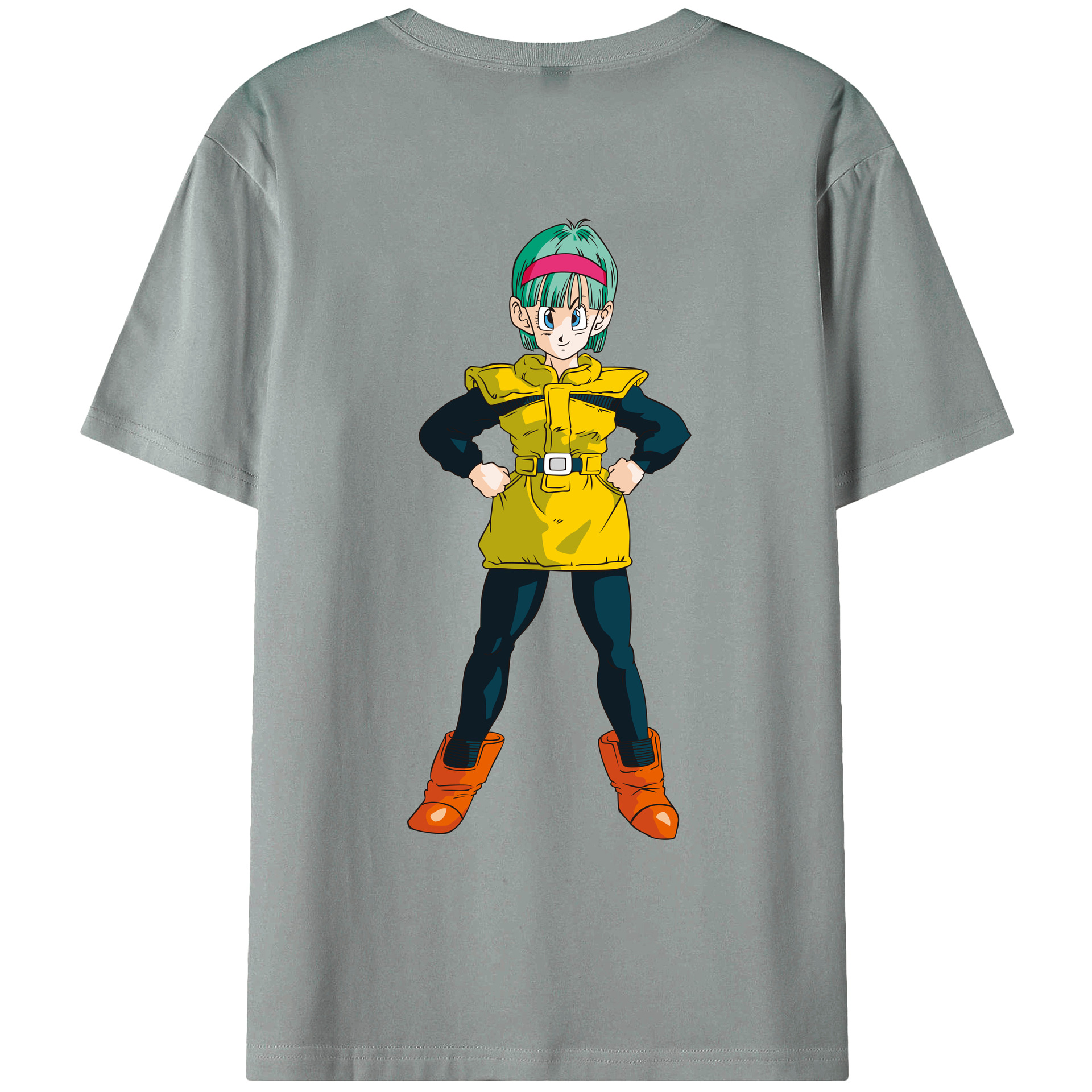 （画像用） ドラゴンボール ブルマ DRAGON BALL Bulma 綿100％ メンズ半袖Tシャツ（バックプリント） 通気性